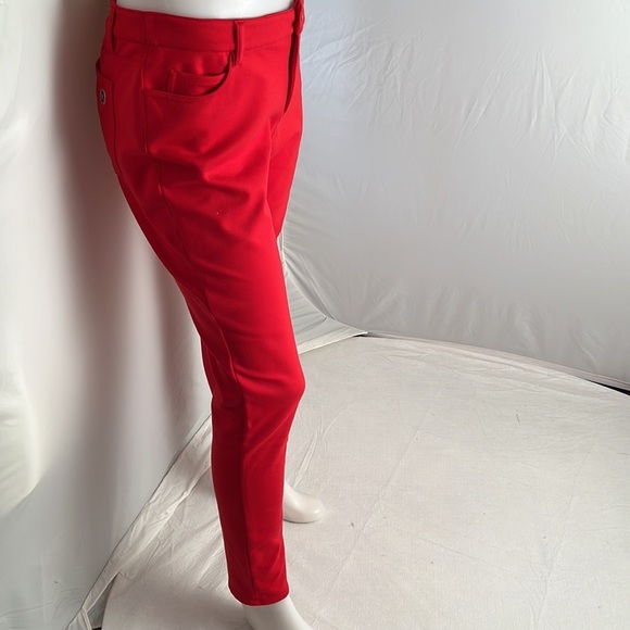 Michael Kors red skinny stretch 5 pocket ponte knit pants - Picture 2 of 11
